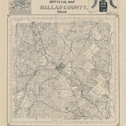 Antique Dallas County Texas Map Print Vintage Style Art - thumbnail 3