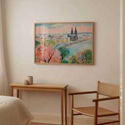 Cologne Cathedral Print Germany Travel Poster, European Cityscape Wall Art - thumbnail 3