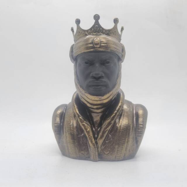 Bronze & Black Mansa Musa Bust, 3D Printed Statue, African Tribal Art Sculpture, African King, History Gift Idea, African American - image 1