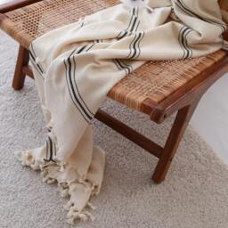 Sofa Couch Throw Blanket, Organic Cotton Throw, Twin Full Bedspread, Cover, Housewarming Gift - thumbnail 2