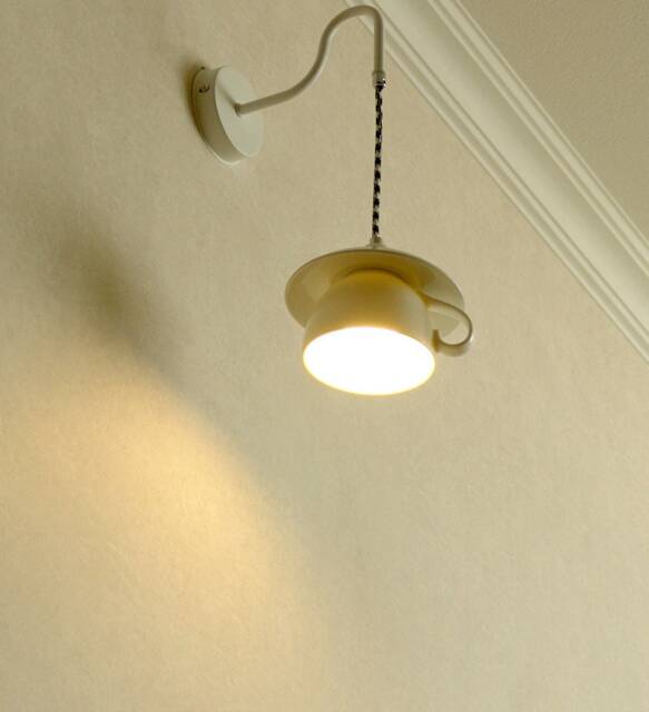 Pendant Light On The Wall - Wall-Mounted Teacup Sconce With A Long Pendant - image 1