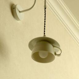 Pendant Light On The Wall - Wall-Mounted Teacup Sconce With A Long Pendant - thumbnail 2