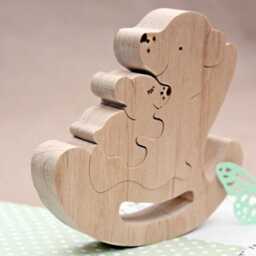 Puzzle Bears Family, Toy Game, Christmas Toys, Baby Shower, Montessori Toys For Kids, Kids Puzzle, Eco Toys - thumbnail 3