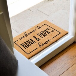 Personalized Coir Doormat - Custom Family Name Welcome Mat - Housewarming Gift Wedding Outdoor Entry Rug Realtor Closing - thumbnail 3