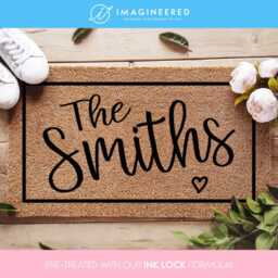 Personalized Coir Doormat - Custom Family Name Welcome Mat - Housewarming Gift Wedding Outdoor Entry Rug Realtor Closing - thumbnail 1