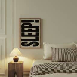 Bedroom Print Poster, Bold Print, Typography Sleep Wall Art Cool Art, Retro Poster - thumbnail 2