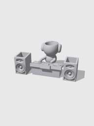 Wee Jimmy Deck Wizard Dj With Speakers Added Whimsical Quirky Succulent Planter Airplant Holder - Ships From Australia - thumbnail 1
