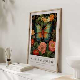 William Morris Print, Art, Exhibition Poster, Butterfly Gifts, Decor, Art Wall - thumbnail 3