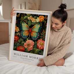 William Morris Print, Art, Exhibition Poster, Butterfly Gifts, Decor, Art Wall - thumbnail 2