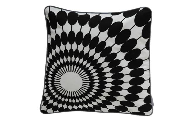 Cushion Cover Sunnyday, White/Black, 50 X cm - Without Filling - image 1