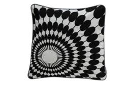 Cushion Cover Sunnyday, White/Black, 50 X cm - Without Filling - thumbnail 1