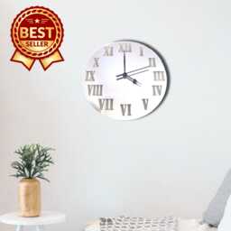 Roman Numerals Round Acrylic Clock - Many Colours - Bespoke Shapes & Sizes Made - thumbnail 1