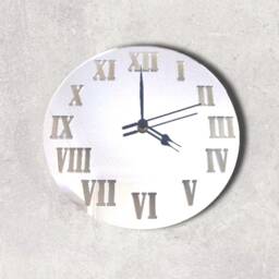 Roman Numerals Round Acrylic Clock - Many Colours - Bespoke Shapes & Sizes Made - thumbnail 2