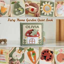 Personalized Christmas Gift For Baby Boy & Girl, Handmade Felt Quiet Book, Sensory Busy Customized Soft Montessori-Inspired Toy - thumbnail 3