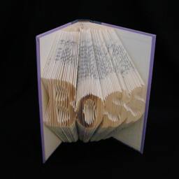 Boss Inspirational Words 4 Letters Folded-Book Art Sculpture - thumbnail 4
