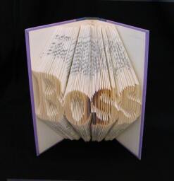 Boss Inspirational Words 4 Letters Folded-Book Art Sculpture - thumbnail 1