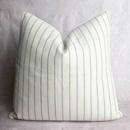 Handwoven Karen Textile Pillow Cover, Ivory Tribal Cushion, Custom Size - thumbnail 3