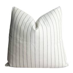 Handwoven Karen Textile Pillow Cover, Ivory Tribal Cushion, Custom Size - thumbnail 2