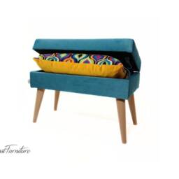 Lovare Bench With Storage Compartment, Quilted Buttons - thumbnail 4