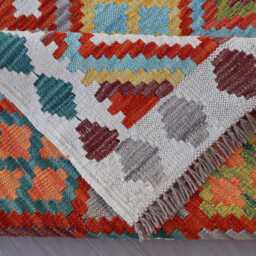 3x10 Runner Rug, Afghan Authentic Handmade Kilim Wool Rug, Geometric Patterns Multicolor Natural Veg Dyes Flatweave Hallway - thumbnail 4