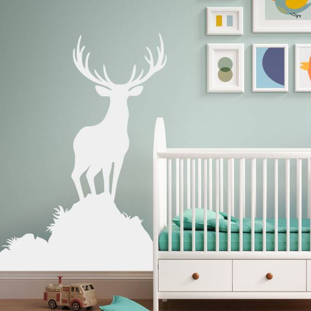 Forest Buck Wall Decal Deer Vinyl Hunter Decor For Living Room Bedroom - 189 - image 1