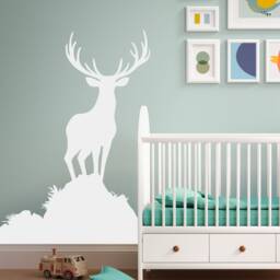 Forest Buck Wall Decal Deer Vinyl Hunter Decor For Living Room Bedroom - 189 - thumbnail 1