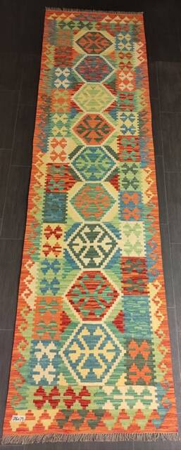 Handmade Kilim Runner 296x79 cm - image 1
