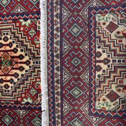 Handwoven Turkmen Wool Rug, Small Afghan Hallway Runner, 2x4Ft - thumbnail 4