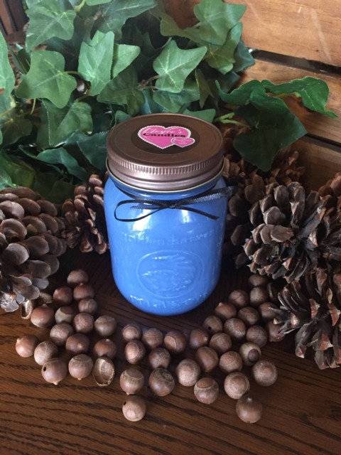 Handmade Country Clothesline 16 Oz Soy Candle in Mason Jar With Rustic Lid