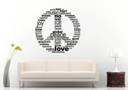 Peace Love Unity Faith Friendship Trust Symbol Logo Sign Wall Sticker Decal Vinyl Mural Decor Art L2239 - thumbnail 1