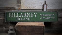 Custom Ireland Sign, Gift, Wall Decor, Irish Gift-Rustic Hand Made Distressed Wooden Signs - thumbnail 1