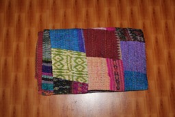 Patola Silk Patch Work Kantha Quilt , Blanket Bedspread