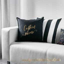 Personalised Cotton Cushion Cover, 20 X Inch, Custom Lettering