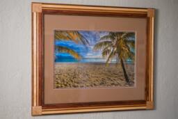 Framed Beach Photography Handcrafted Exotic Wood Frame, Tropical Wall Art - 24x30 - thumbnail 1