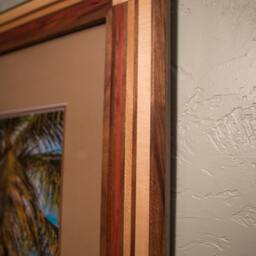 Framed Beach Photography Handcrafted Exotic Wood Frame, Tropical Wall Art - 24x30 - thumbnail 2