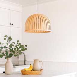 Scandinavian Maple Ceiling Light, Mid Century Modern Hanging Lamp, Pendant Light For Kitchen Island - thumbnail 2