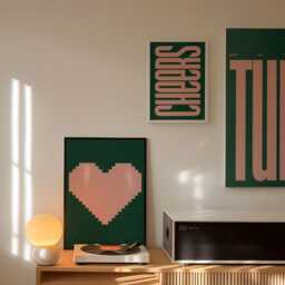 Pixel Heart Print - Poster Gallery Wall Art Aesthetic Trendy Club Raving Music Funky Colourful Y2K - thumbnail 3