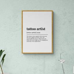 Tattoo Artist Funny Definition Job Work Gift Wall Art Print - thumbnail 3