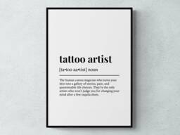 Tattoo Artist Funny Definition Job Work Gift Wall Art Print - thumbnail 1