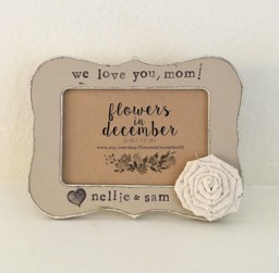 Personalized Mother's Day Picture Frame Hand-Painted Floral 4x6