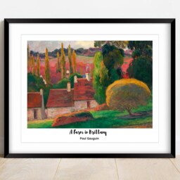 Paul Gauguin Print Brittany Farm Landscape, Vintage French Art - thumbnail 2