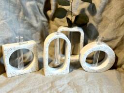 Jesmonite Terrazzo Vase Mother Of Pearl Shell, Nordic Scandi Decor - thumbnail 1