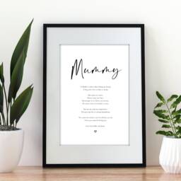 Personalised Mother Print - Family Print Mothers Day Daughter Gift For Mum Newborn Wall Art New Dad Poem - thumbnail 3