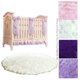 Plush Faux Sheepskin Rug - Shaggy Round Accent Rug, Usa Made - thumbnail 3
