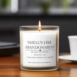 Smells Like Abandonment Farewell Gift For Colleague Friend Coworker Scented Candle Work Leaving Going Away New Job Moving Retirement - thumbnail 3