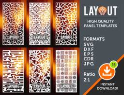 Room Divider Panel, Privacy Screen, Wall Hanging, Stencil, Cnc, Laser, Plasma Cricut Cutting File, Cdr, Svg, Dxf, Ai, Eps, Jpg - thumbnail 1
