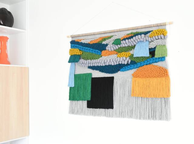 Extra Large Yarn Wall Hanging Modern 3D Fiber Art Tapestry - image 1