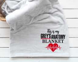 This Is My Greys Anatomy Watching Blanket - Heart Cozy Personalised Anatomy Fan