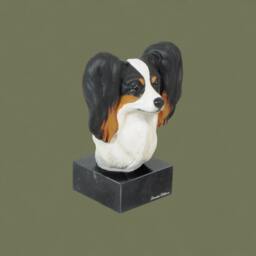 Papillon, Dog Marble Statue, Painted, Limited Edition, Make Your Own Artdog. Made Of Cold Cast Bronze. Perfect Gift. Limited Edition - thumbnail 2