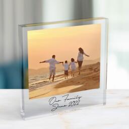 Personalised Photo Block, Freestanding Gift, Custom Family Print, Print Frame, Mother's Day Gift With Bag - thumbnail 1